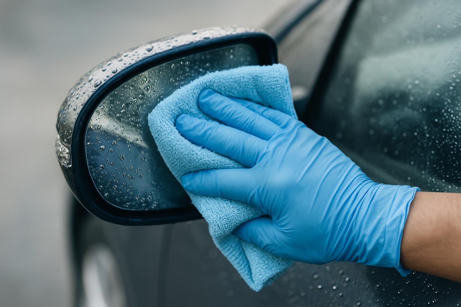 Car receiving a careful wash